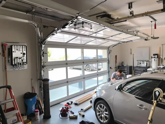 Garage door noise reduction service by Gardena Garage Door Repair in Gardena