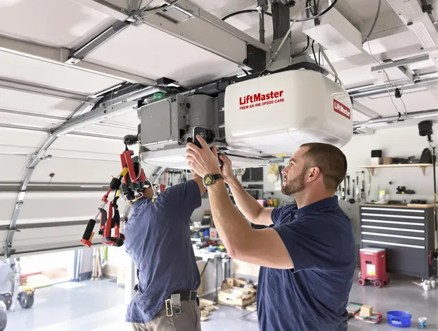 Gardena Garage Door Repair technician performing advanced diagnostics on garage opener in Gardena