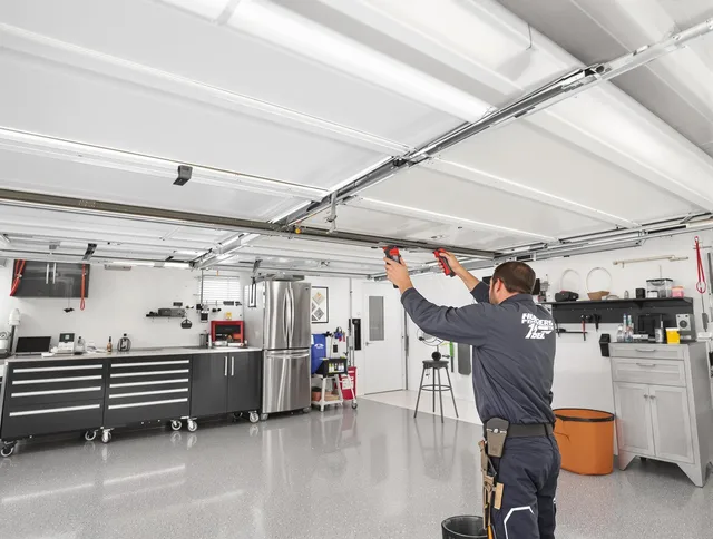 Overhead garage door repair service by Gardena Garage Door Repair in Gardena