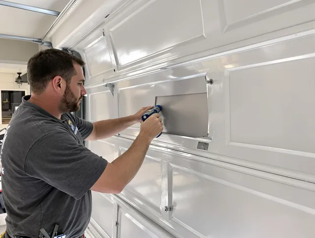 Garage door panel repair by Gardena Garage Door Repair in Gardena